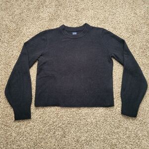 Gap CashSoft Cash Like Sweater Black Crew Neck Size Small